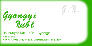 gyongyi nubl business card